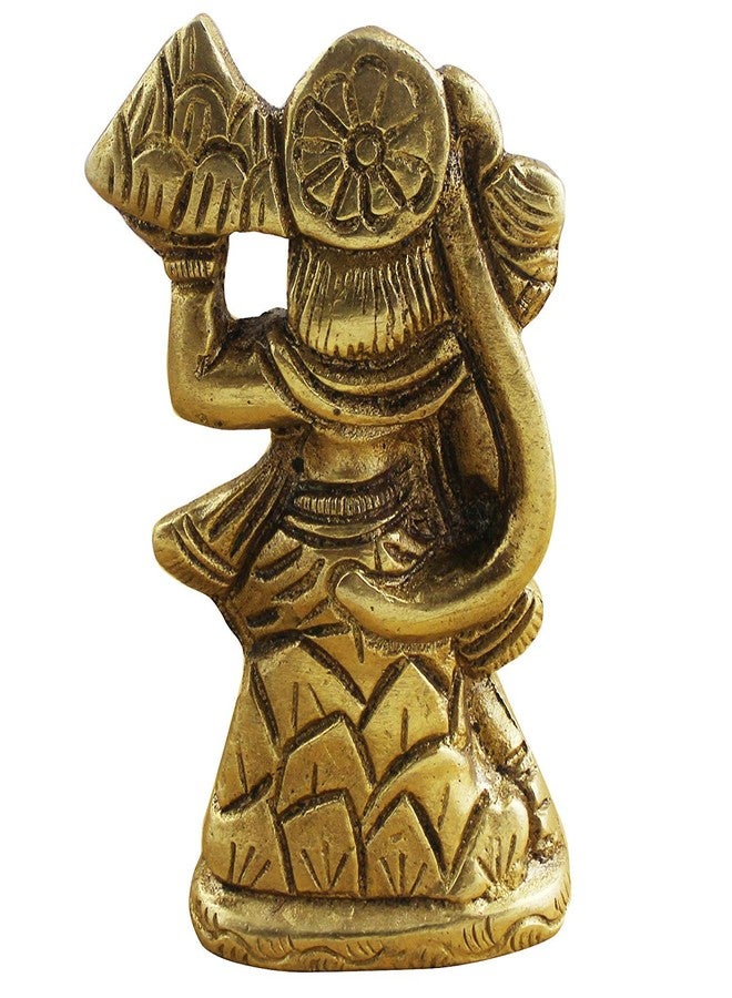 Divya Shakti Lord Hanuman Handmade Brass Sculpture 2.5 x 1.5 x 0.6 Inches for Home Temple - Image 2